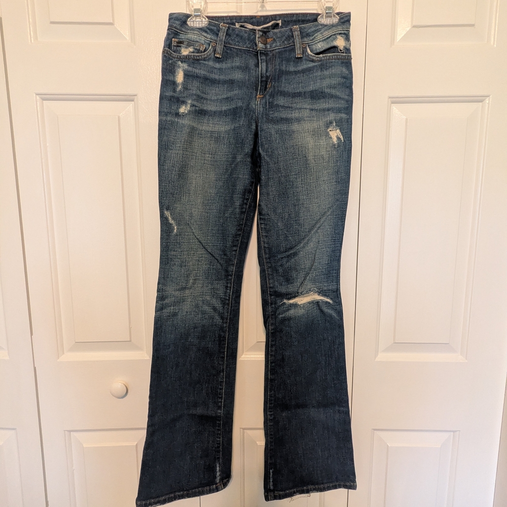 Joe's Jeans Distressed Flare Jeans - Blue Wash